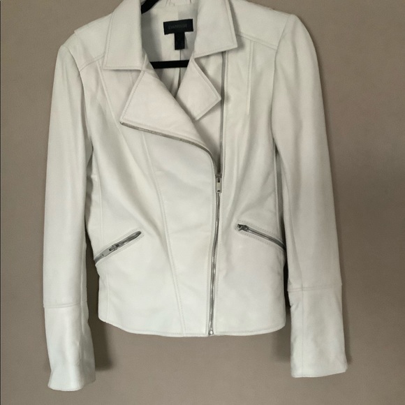 Danier Jackets & Blazers - Danier white moto leather jacket